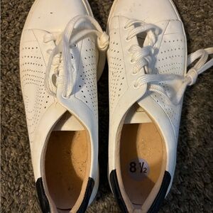 Kate Spade White Perforated Sneakers